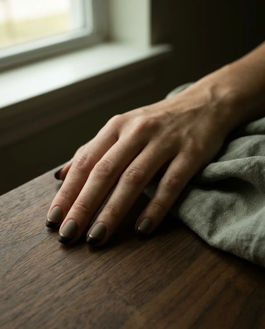 Manicura french oscuro